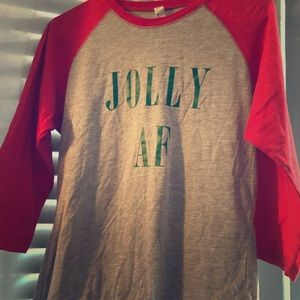 Christmas Baseball Tee-Size Medium